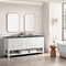 James Martin Vanities Breckenridge 72in Double Vanity, Bright White w/ 3 CM Charcoal Soapstone Top 330-V72-BW-3CSP - alternate 6